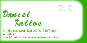 daniel kallos business card